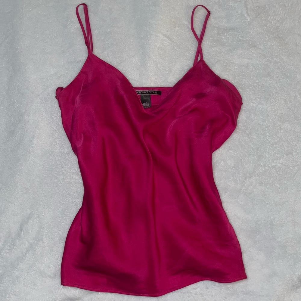 Victoria’s Secret 100% Silk Hot Pink Cami